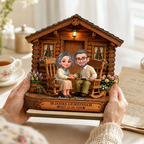 Personalisierter Holzaufsteller – Paar-Motiv & Wunschtext personalisierbar