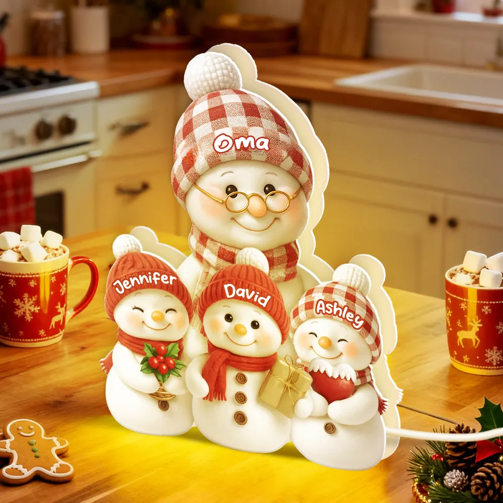 Personalisierte Lichtbox mit Oma und 1-9 Enkelkinder Geschenk für Oma