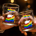 Regenbogen Paare -Whisky-Glas mit 2 Personen personalisiert LGBT Paare