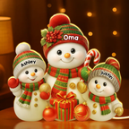 Personalisierte LED-Lichtbox mit Oma und Enkelkinder Weihnachtsdekoration für Oma