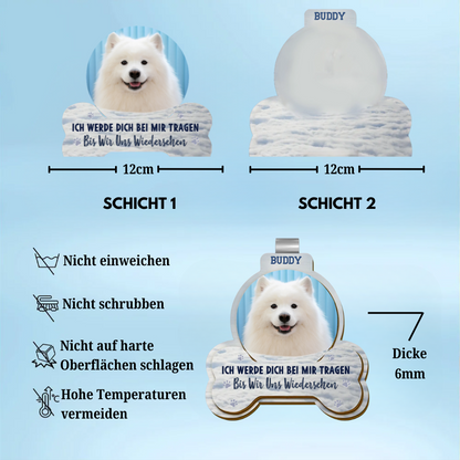 Personalisiertes Sonnenblendenclip mit Foto  Trauergeschenk