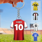 Trikot Acryl Schlüsselanhänger mit Nummer und Name