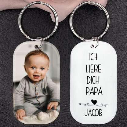 Acryl Baby Foto Schlüsselanhänger-Vatertagsgeschenke Muttertagsgeschenke