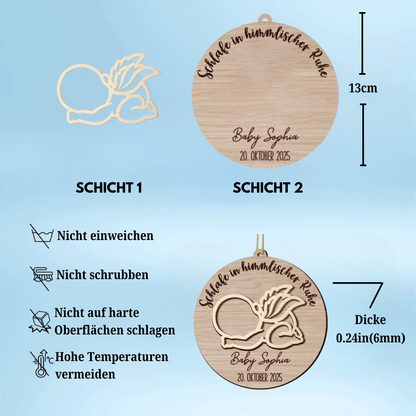 Verlust eines Babys-Personalisiertes Gedenk-Holzornament mit Name