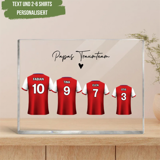 Acrylplakette Fußballtrikot für Fußballfans