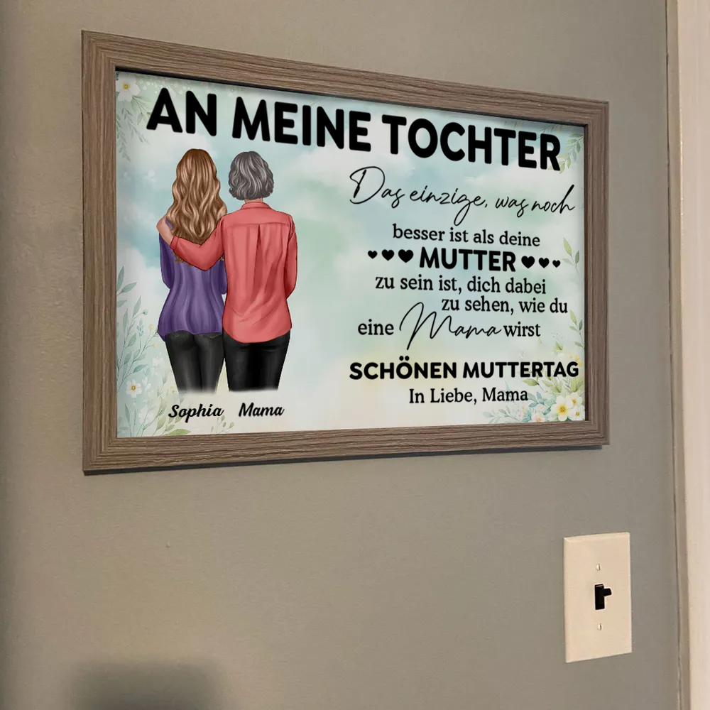 An meine Tochter/Schwiegertochter – Personalisiertes Wandbild Poster