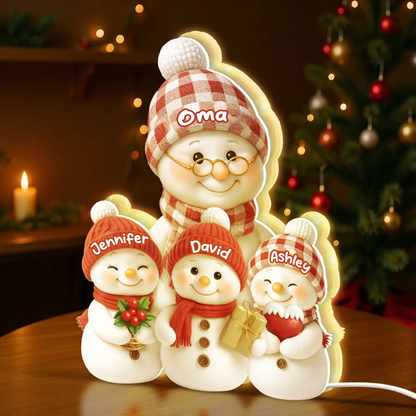 Personalisierte Lichtbox mit Oma und 1-9 Enkelkinder Geschenk für Oma