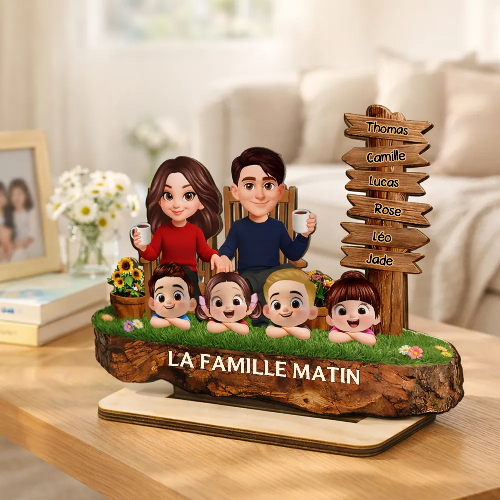 Eltern und Kinder-Personalisierte Holztafel Geschenk für Papa, Mama, Oma und Opa