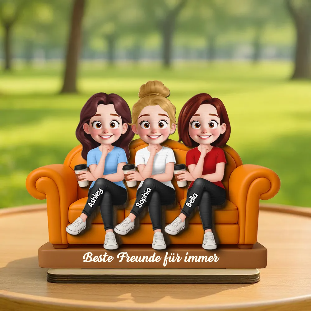 Personalisierte Holztafel mit 2-5 Frauen Geschenk für Schwestern und besten Freundinnen