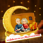 Paar unter dem Mond - Personalisierte LED-Lichtbox Geschenk für Paar