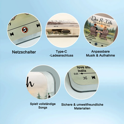 Sonnenaufgang Musik-Magneten mit Paar und Spruch