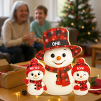 Personalisierte LED-Lichtbox für Oma – Schneemann-Motiv mit Namen