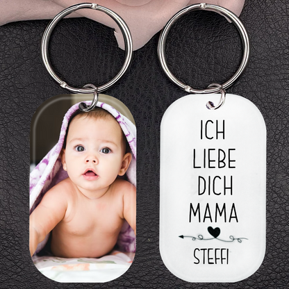 Acryl Baby Foto Schlüsselanhänger-Vatertagsgeschenke Muttertagsgeschenke