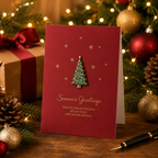 Weihnachtskarte mit 3D-Tannenbaum – 13 × 9,5 cm (gefaltet)