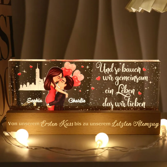 Paar mit Ballons-Personalisiertes LED-Nachtlicht