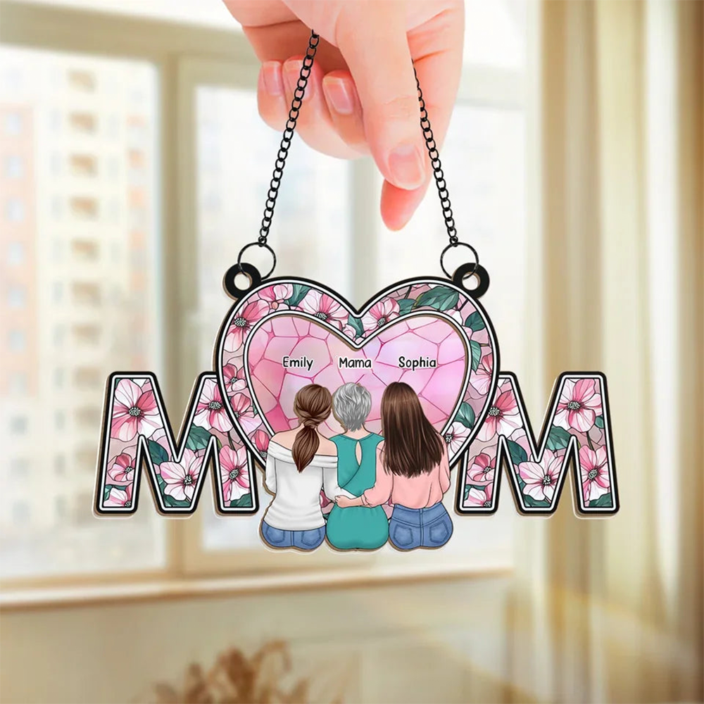 Personalisierter Sonnenfänger für Mama mit 1-5 Kinder