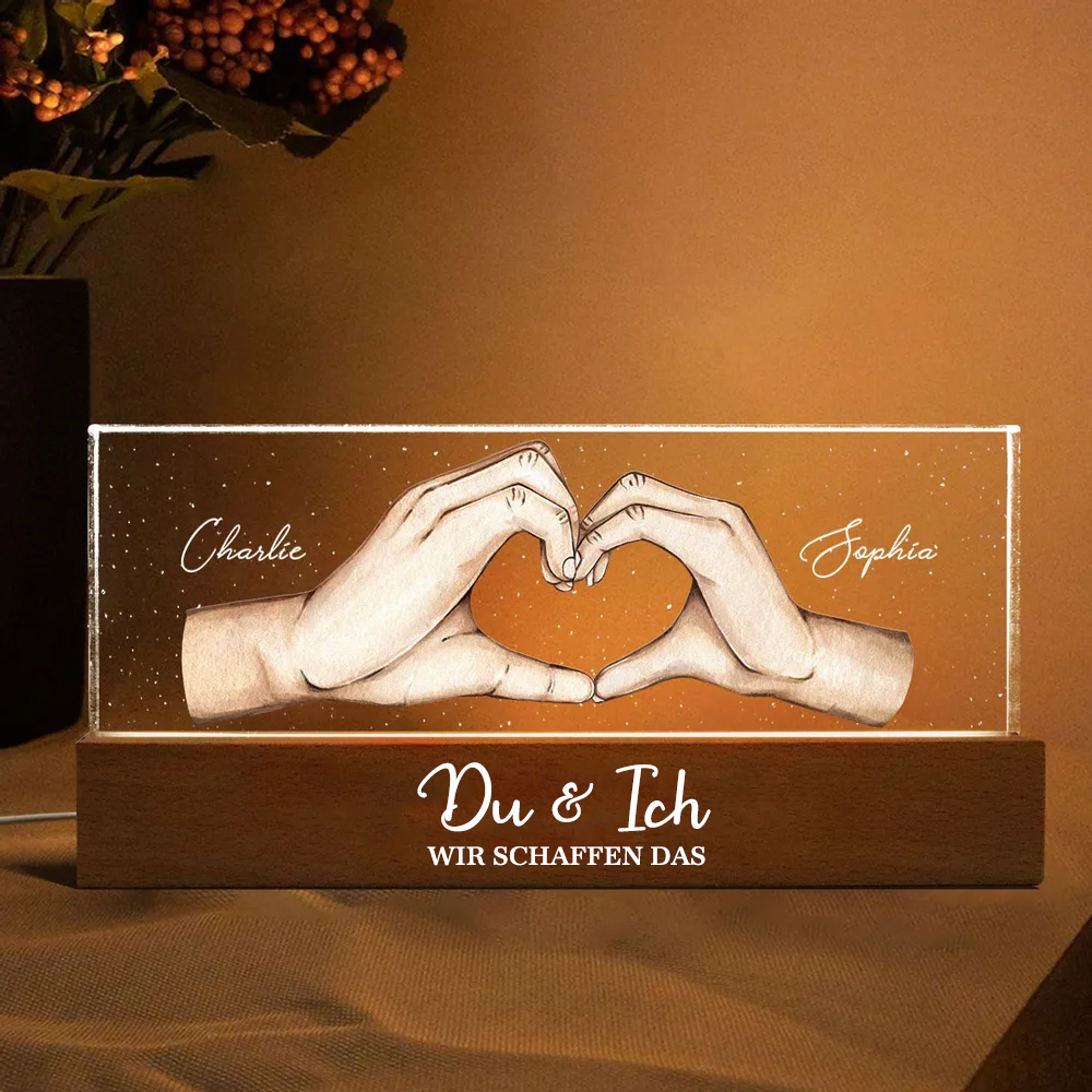 Personalisierte Nachtlicht Handheart