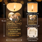 Personalisierte LED-Kerze Geschenke für Liebespaar