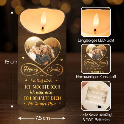 Personalisierte LED-Kerze Geschenke für Liebespaar