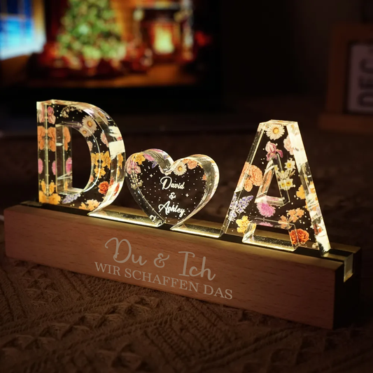 2 Buchstaben Personalisiertes LED-Nachtlicht Geschenk für Liebespaar