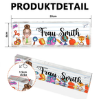 Personalisierte Acryltafel mit Namen Geschenk für Lehrerin und Kollegin
