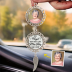 Personalisierter  Metall-Anhänger mit Foto Trauergeschenk