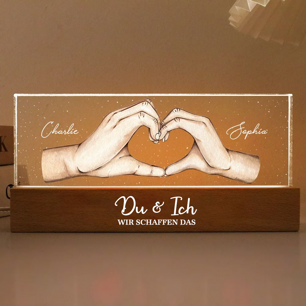Personalisierte Nachtlicht Handheart