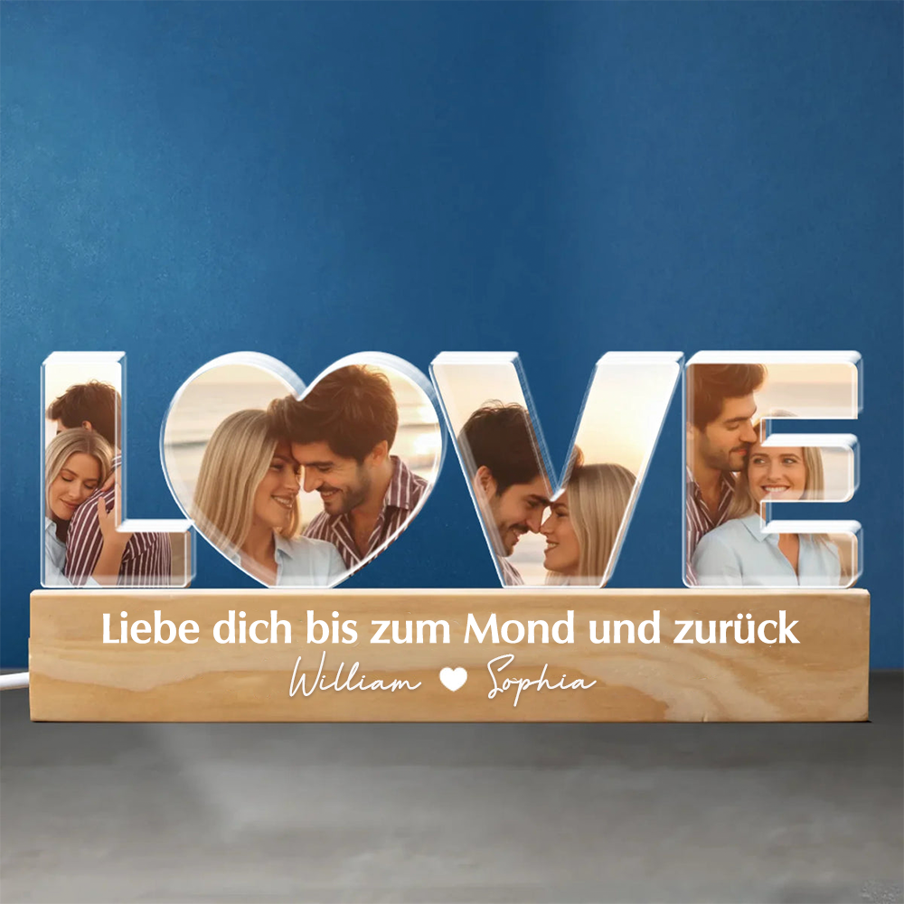 LOVE-Personalisierte LED-Nachtlicht mit Fotos Geschenk für Paar