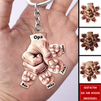 Fausstoß Acryl Schlüsselanhänger für Papa und Opa