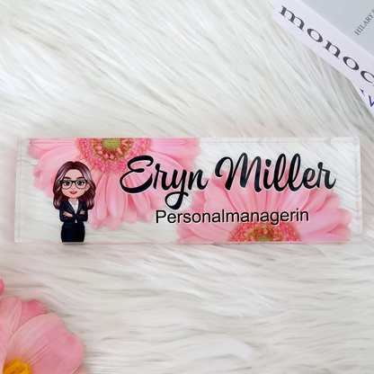 Personalisierte Acryl-Tafel für Mitarbeiter/-innen