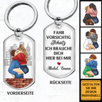 Schlüsselanhänger mit Paar personalisiert Edelstahl-Schlüsselanhänger mit Expoxidharz