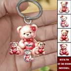 Bärenmama und die Babys-Acryl Schlüsselanhänger für Mama und Oma