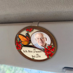 Personalisiertes Sonnenblendenclip mit Foto Trauersgeschenk