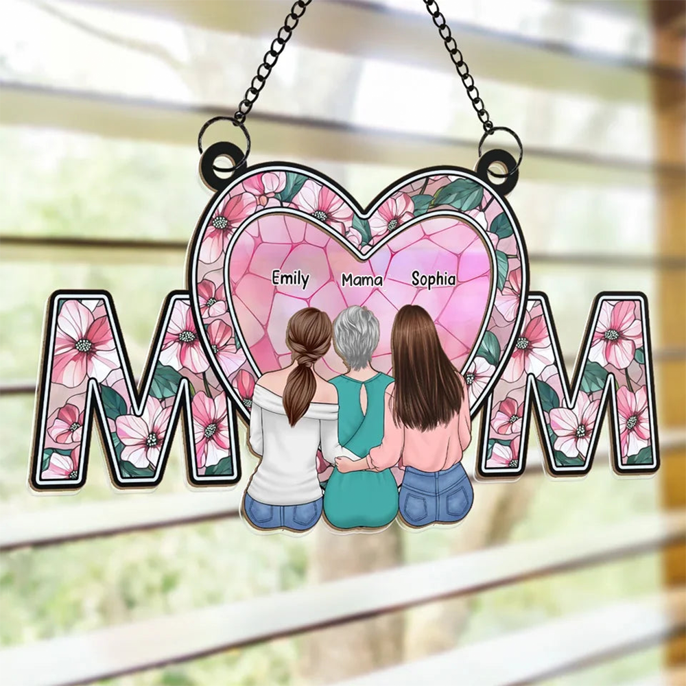 Personalisierter Sonnenfänger für Mama mit 1-5 Kinder