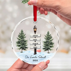 Personalisierter Weihnachtsornament mit Straßenschild-Design