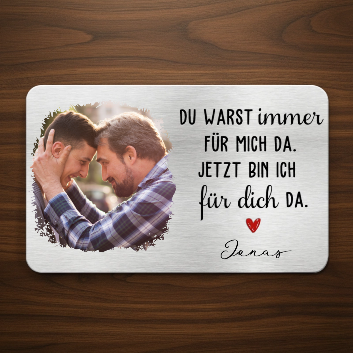 Foto Wallet Card mit Gravur Personalisierte Brieftasche-Karte für Papa