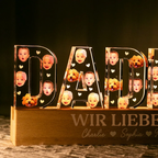 Personalisiertes DADDY-Nachtlicht mit Gesichter Geschenke für Vater