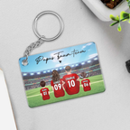 Fußballfamilien- Personalisierter Acrylschlüsselanhänger Geschenk für Papa