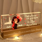 Paar mit Ballons-Personalisiertes LED-Nachtlicht
