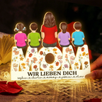 MOM Blumen Personalisierte Lichtbox/ LED Nachtlicht Geschenk für Mama