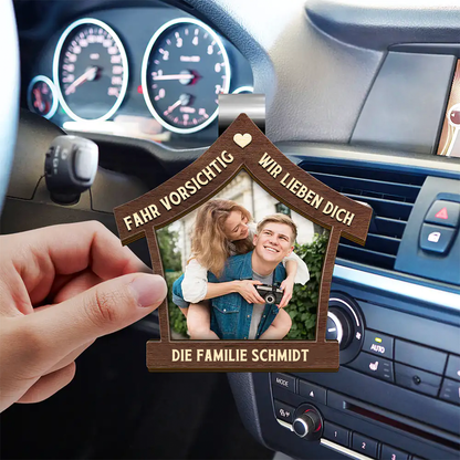 Fahr Vorsichtig-Sonnenblendenclip mit Foto Geschenke für Familie