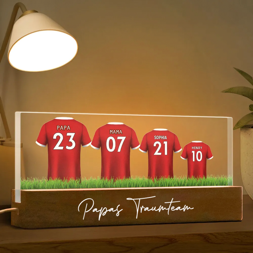 Fußballtrikot-Personalisiertes Nachtlicht für Familie