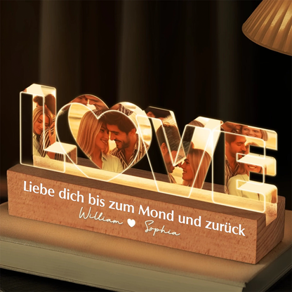 LOVE-Personalisierte LED-Nachtlicht mit Fotos Geschenk für Paar