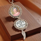 Personalisierter  Metall-Anhänger mit Foto Trauergeschenk
