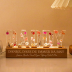 Personalisiertes DADDY-Nachtlicht mit Geburtsblumen, Sprüche und Namen Geschenke für Papa