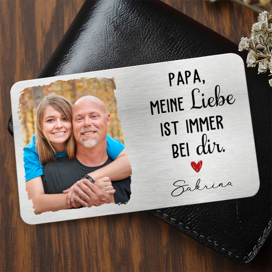 Foto Wallet Card mit Gravur Personalisierte Brieftasche-Karte für Papa