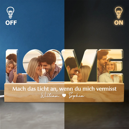 LOVE-Personalisierte LED-Nachtlicht mit Fotos Geschenk für Paar