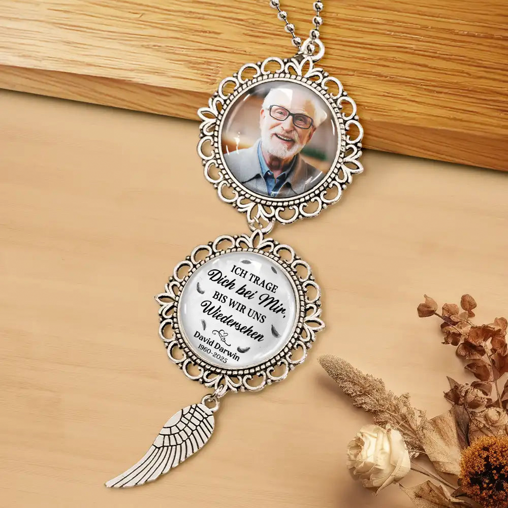 Ich trage dich...Personalisierter Anhänger Trauergeschenk