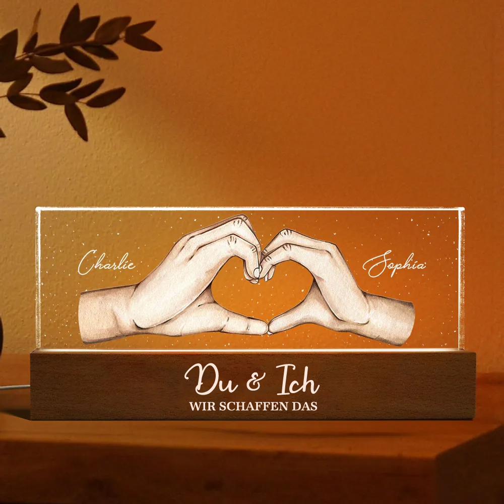 Personalisierte Nachtlicht Handheart