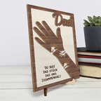 Personalisierte Holztafel für Papa, Mama